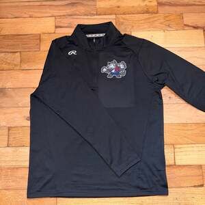 Rawlings Quarter Zip Pullover Size L Black Graphic